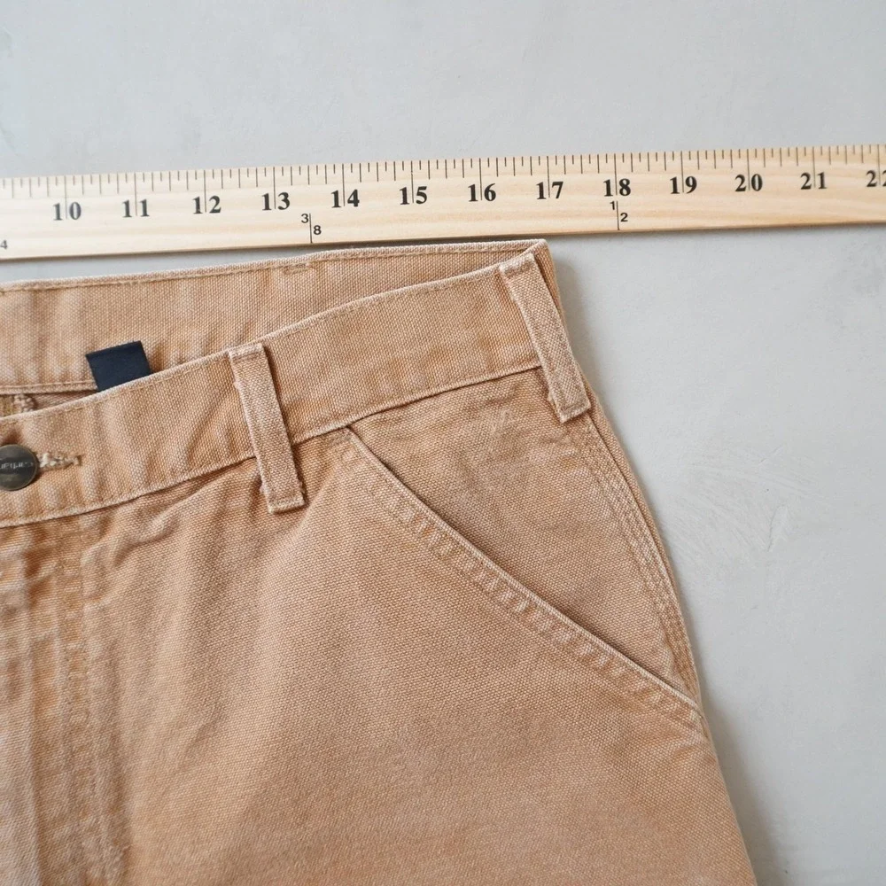 Vintage Carhartt Carpenter Pants 34x30 Mens Brown Loose Fit Duck Canvas Workwear